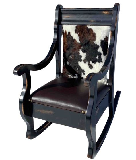 cowhide rocking chair